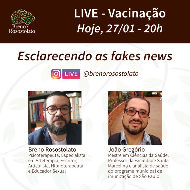 Vacinação – esclarecendo as notícias falsas, com o professor João Gregório – LIVE