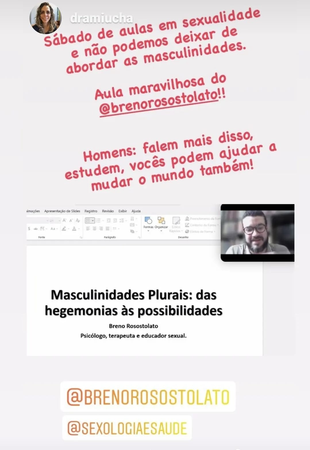 Aula Sobre Masculinidades Para O Iepos Pós Graduação Em Sexualidade Vinculada Ao Hospital 2931